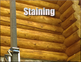  Linville, Virginia Log Home Staining